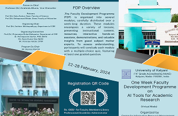 One Week  Faculty Development Programme (FDP) on  AI Tools for Academic Research-(22-28 February, 2024, Virtual Mode) Organized by CIRM