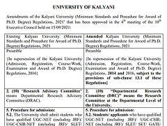 Amendements of the Ph.D. Regulation. 